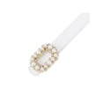 thumbnail image 2 of Cinturón delgado ajustable de PU de cuero con hebilla de perlas para mujeres INSPIRE CHIC, banda para pantalones de vestido blanca 40.2x0.7, 2 of 6