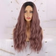 thumbnail image 4 of Easter Women'S White Wavy Wig 24Inch - Curl Micro Be Bent Straightened Pink Set Wig Head Wavy Curl Women'S Can and Wig Pink Pullover Toupee St. Patrick'S Day, Wedding, Season, Anniversary, 4 of 6