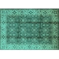 thumbnail image 1 of Ahgly Company Indoor Rectangle Oriental Turquoise Blue Traditional Area Rugs, 5' x 8', 1 of 4