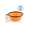 thumbnail image 2 of Comedero plegable de silicona naranja para perros y gatos con mosquetón - XL - 1000 ml JAMW Sencillez, 2 of 5