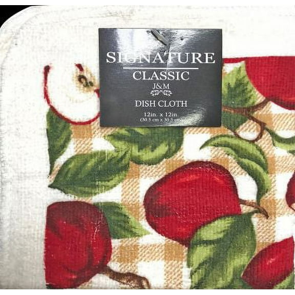 DISHCLOTH JM RED APPLES