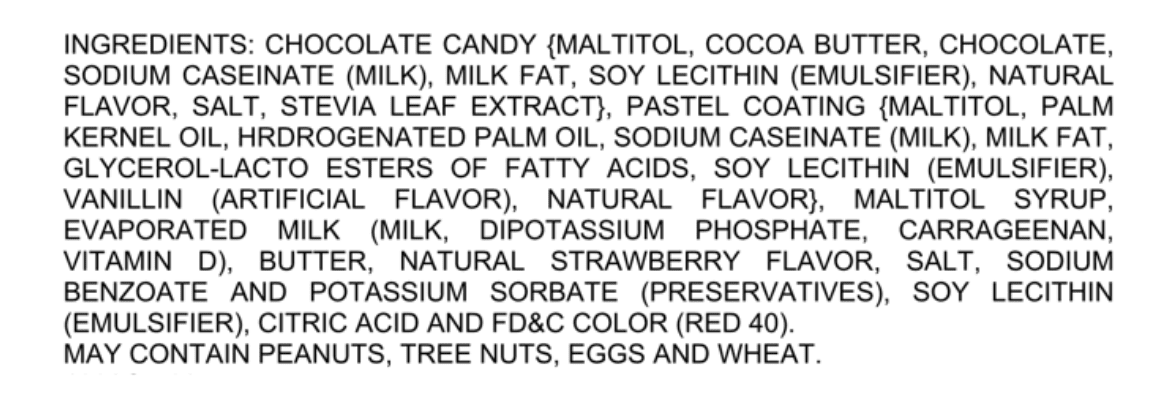 Russell Stover Sugar free Chocolate Strawberry Crème CANDY BULK BAG 16 Oz