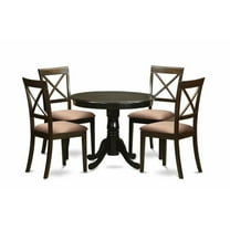 5 Piece Small Kitchen Table and Chairs Set-Round Table and 4 Chairs For Dining Room