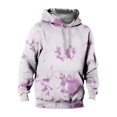 thumbnail image 5 of Men's Loose Fit Hoodie with Tie-Dye Print, Casual Pullover Sweatshirt with Hood, Long Sleeve Streetwear for Fall Winter, Christmas Gift, Daily Comfort Wear,Pink,3XL, 5 of 6