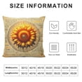 thumbnail image 5 of COMIO Yellow Sunflowers Pillow Cover Sunflower Vibrant Flower Vintage Decorative Throw Pillow Cases Indoor Square Cushion Covers for Home Sofa Couch White, 5 of 5