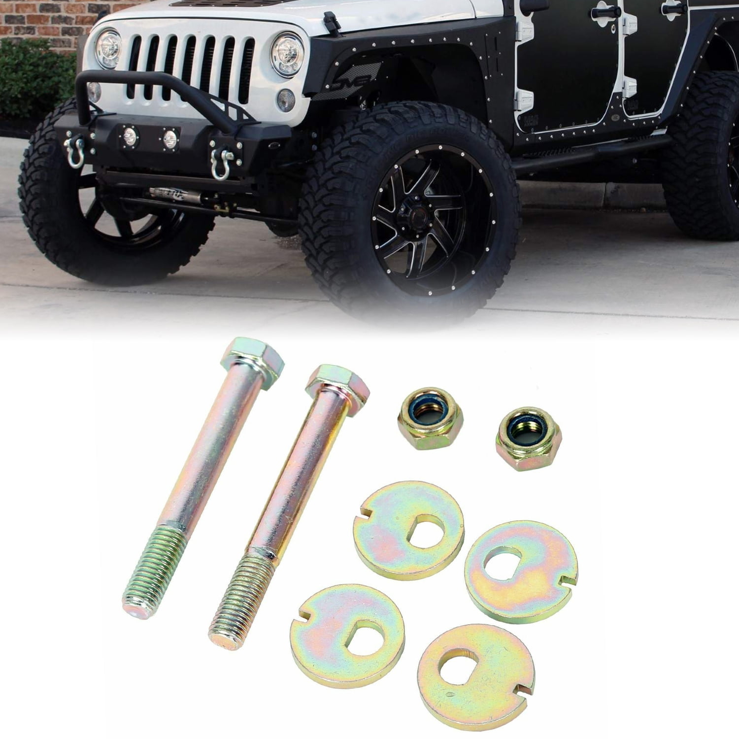 Kojem Cam Bolt Kit Pair Alignment Set Front Lower Control Arm for Jeep