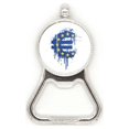 thumbnail image 1 of Símbolo de la Unión Europea, la unificación monetaria Acero inoxidable Metal cerveza tapa sacacorchos, 1 of 3