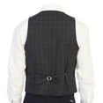 thumbnail image 3 of Gioberti Men's 6 Button Slim Fit Formal Herringbone Tweed Vest, 3 of 6