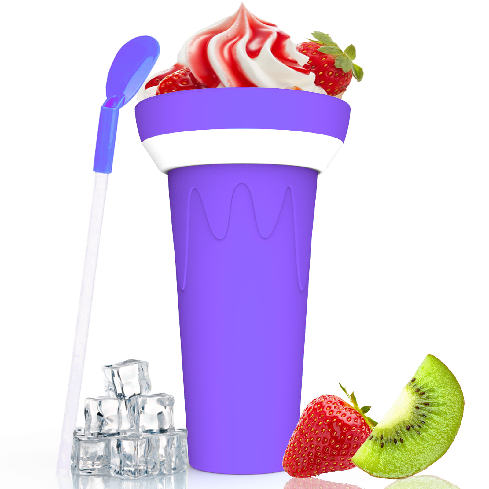 NORBOE Slushie Maker Cup, Quick Frozen Squeeze Cup, Double Layer Slush