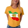 thumbnail image 4 of GEWSEY Women's Iran Lion Sword Sun Crew Neck Short Sleeve Patriotic T-Shirt (Gold, M), 4 of 6