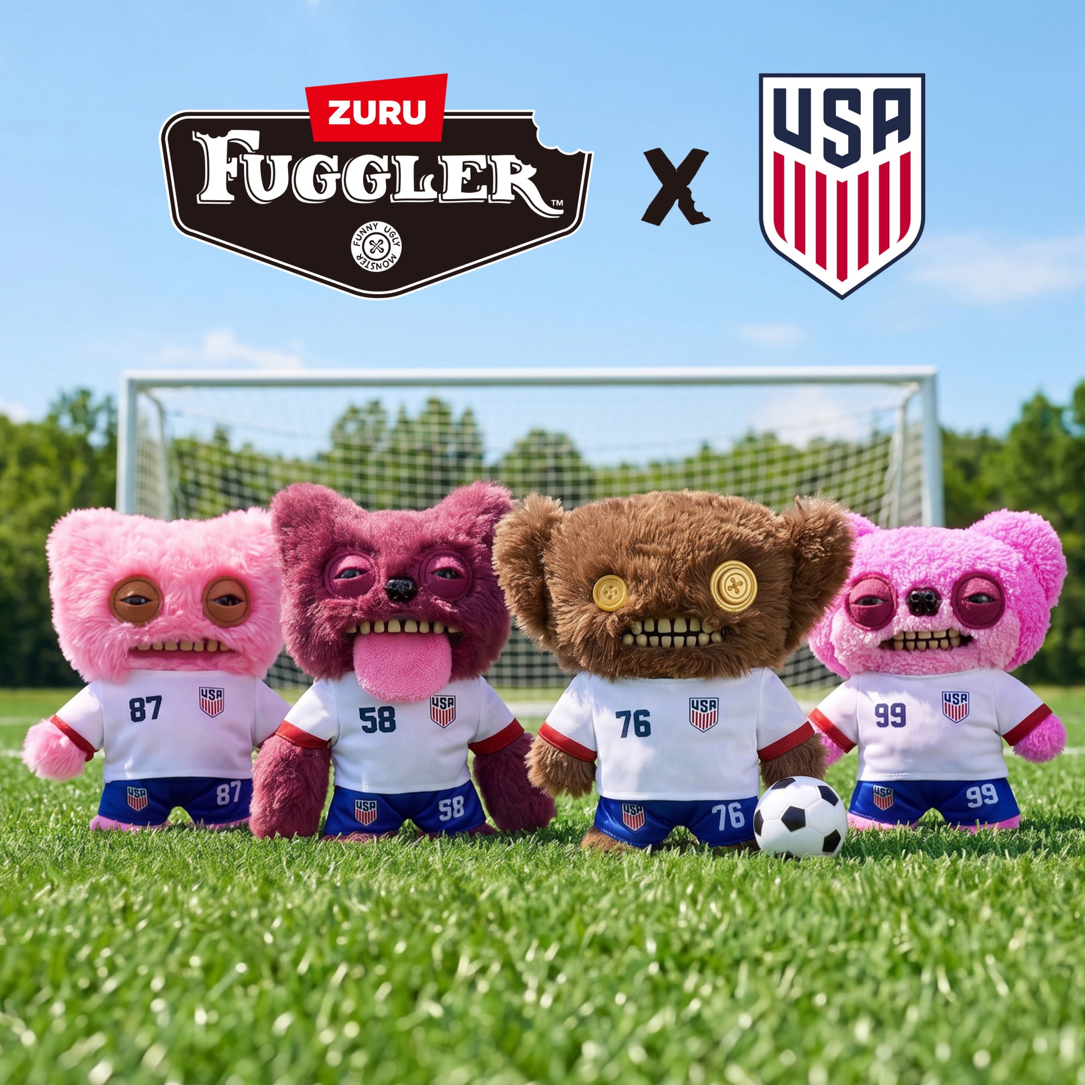 Fuggler US Soccer 9 Inch Plush Collectible Toy (Mr Buttons) by