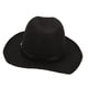 thumbnail image 1 of Sombrero de fieltro Nikou color negro tostado claro con protección solar ala ancha y plana, 1 of 15