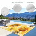 thumbnail image 3 of Sunflower Outdoor Rug for Patio/Deck/Porch, Non-Slip Large Area Rug 6 x 9 Ft, Yellow Floral Elegant Flowers Pastoral Indoor Outdoor Rugs Washable Area Rugs, Reversible Camping Rug Carpet Runner, 3 of 8