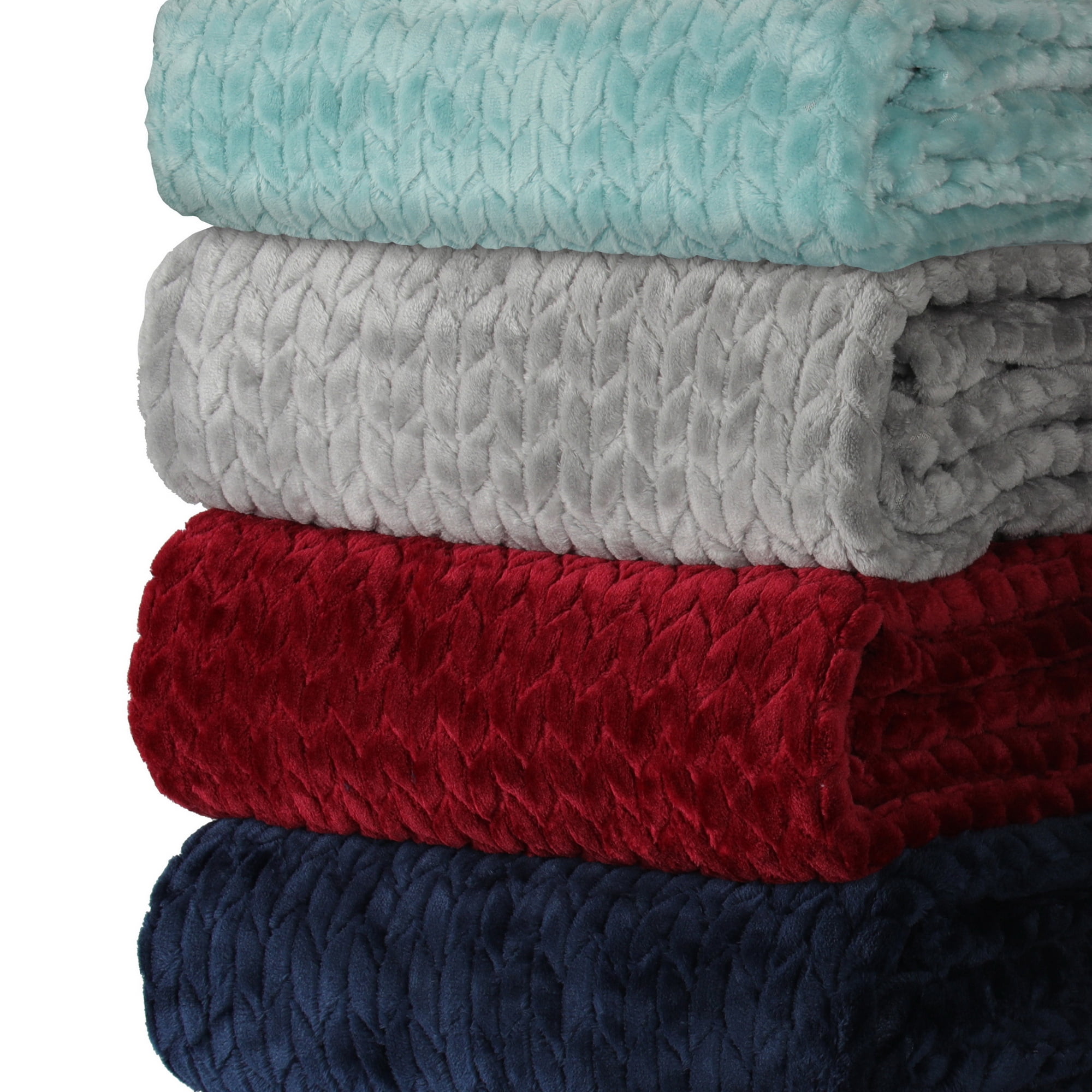 Better Homes & Gardens Oversized Velvet Plush Throw Blanket, Gray Herringbone - Walmart.com