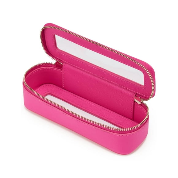 Bolsa para brochas de maquillaje Popvibe Slim Travel, impermeable, rosa intenso