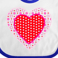 thumbnail image 4 of Inktastic Valentine Red Heart with Dots Boys or Girls Baby Bib, 4 of 4
