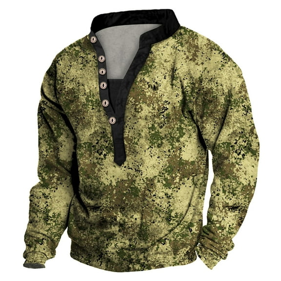 Aayomet Polo Shirts for Men T Shirt Outdoor Camouflage Pattern Top (J, S)