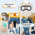 thumbnail image 5 of Arlopu Kids Slide, Toddler Slide with Anti-Slip Climber, Basketball Hoop, Telescope and Tunnel, Indoor Outdoor Slide Toddler Playground, 5 of 7