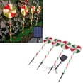 thumbnail image 3 of Solar Lollipop Stake Light, IP65 Waterproof Romantic 1 For 4 Christmas Pathway Lamp 8 Modes Automatic Low Voltage Output  For Yard For Lawn, 3 of 8