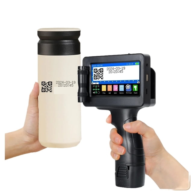 12.7mm Portable Printers Handheld Inkjet Printer Text QR Barcode Batch Number Logo Image ,Improve Efficiency