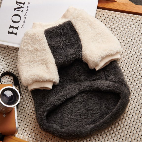 Yidarton 2022 New Bear Dog Clothes Pet Clothes Super Stretch Wool Clothes Teddy Dog Clothes dark grey L