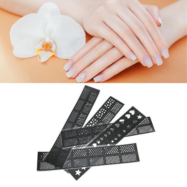 Placas De Estampado Para Decoración De Uñas, Diseños Especiales, 5 Hojas Respetuosas Con La Piel, Placas De Plantillas Para Decoración De Uñas, Papel Seguro Para Uso