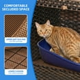 thumbnail image 2 of Dextrus Cat Litter Box Enclosure, Rattan Cat House Litter Box Furniture with Mats, Brown, 2 of 9