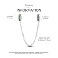 thumbnail image 4 of MULA 925 Sterling Silver DIY Charm Safety Chain fit Bracelet 5A Zircon Daisy Rubber Stopper for Women Jewelry Making, 4 of 5