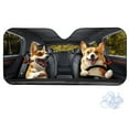 thumbnail image 2 of Xoenoiee Funny Corgi Dog Butterfly Print Automotive Windshield Sunshades with Suction Cups, Foldable Truck Suv Front Window Shield Blocker Visor Protector Cover for Interior Accessories, 2 of 7