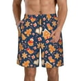 thumbnail image 1 of Balery Gingerbread Delights Traje de Baño Estilo Hawaiano para Hombre, Shorts de Secado Rápido con Bolsillos-Medium, 1 of 6