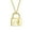 Gold-A, variant on Womens U Script Initial Monogram Lock Pendant Necklace Gold 16 Inch