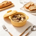 thumbnail image 5 of Unbreakable Cereal Bowls,Eco Wheat Straw Soup Bowls with Lid & Double Handles | Microwave & Dishwasher Safe | Dining Table Food Container for Kitchen & Camping,Yellow, 5 of 7
