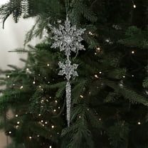 Hometravel Snowflake Christmas Ornaments, Hanging Tree and Window Decor Pieces, Frosted Design Seasonal Display for Home, Office