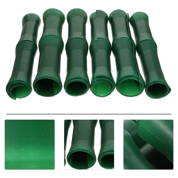 IBASETOY 5Pcs Artificial Bamboo Tube Decor for Heating and Water Pipe Protection Green Garden Ornament