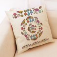 thumbnail image 1 of Funda De Almohada De Lino Con Estampado De Setas Coloridas, Funda De Cojín Para Asiento De Coche Y Sofá (5) Likrtyny Arte Deco, 1 of 6