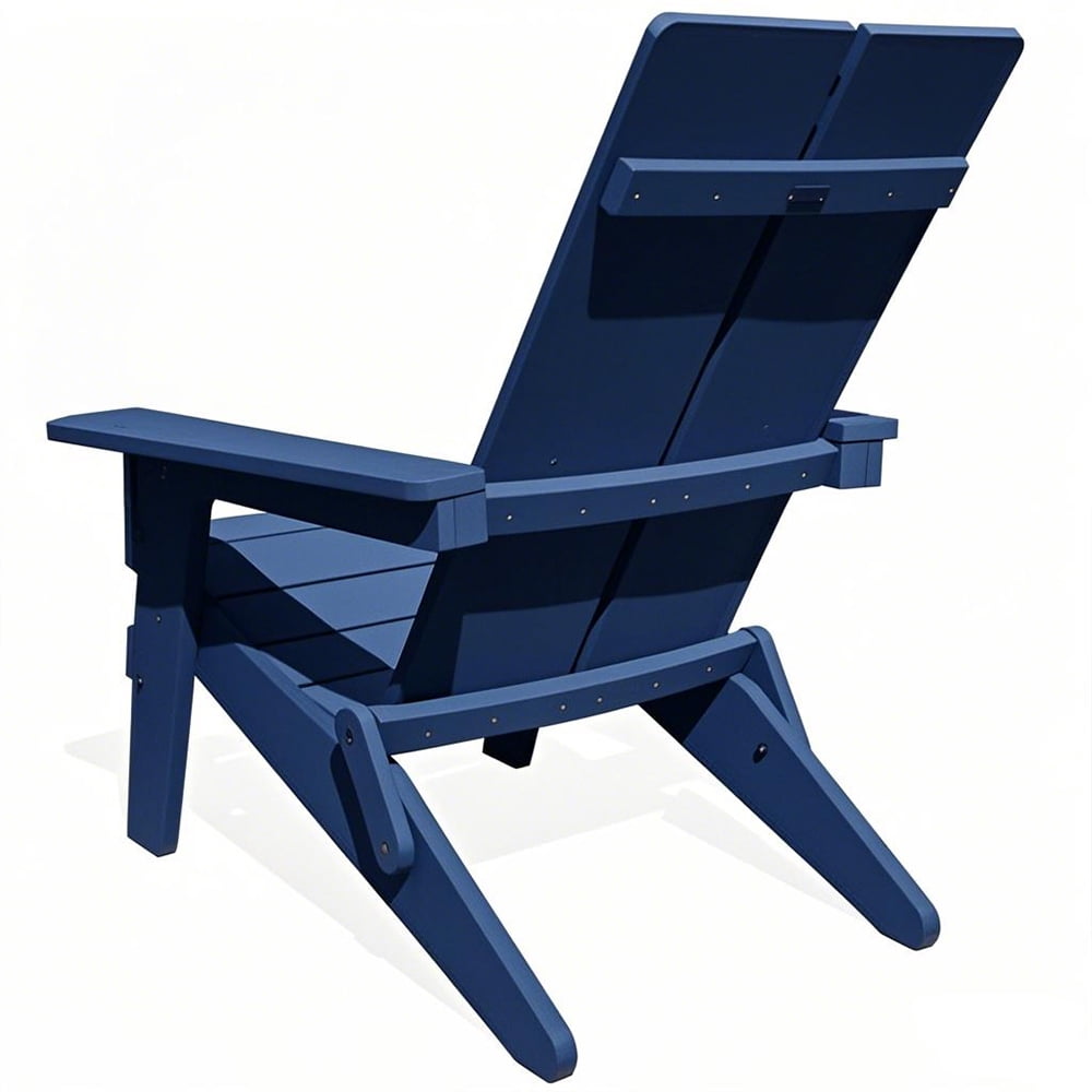 Adirondack Chairs Set of 2 Outdoor Folding Plastic Chaises with Cup Holder for Garden Patio Porch Fire Pit