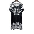thumbnail image 3 of Nyfairy Plus Size Women 5 Styles Print Round Neck Short Sleeve Casual Midi Dress With Side Pockets, 3 of 4