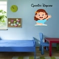 thumbnail image 3 of Personalized Name Day Care Wall Decal Cute Girl Sitting at the Desk and Rising Her Hand Daycare Wall Decal for Care Taker Education Cute Themed Room Decal - Size: 40 In x 40 In, 3 of 5