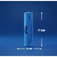 thumbnail image 2 of Baterias Recargables 18650 3.7v 6000mah, Paquete de 5 Baterías de Litio Grandes para Lampara Recargables, 2 of 7