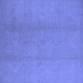 thumbnail image 1 of Ahgly Company Machine Washable Indoor Square Oriental Blue Industrial Area Rugs, 8' Square, 1 of 4