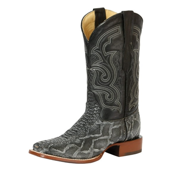 El General Men’s Python Imitation Rodeo Boots - Gray 45432