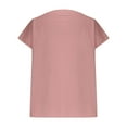 thumbnail image 4 of Womens Short Sleeve Shirts Crewneck T Shirts Basic Tees Casual Summer Tops Cap Sleeve Tops Trendy Shirts, 4 of 5