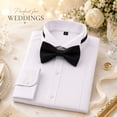 thumbnail image 3 of TANSILING Men’s Tuxedo Dress Shirt with Free Black Bow Tie, 3 of 7