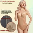 thumbnail image 4 of Viluyesy Shapewear for Womens, Tummy Control Snatched Waist Chest Support Tight Fit High Compression Bodysuit Beige 2XL, 4 of 7