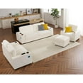thumbnail image 3 of PaPaJet Sofa, Modern Couch with Deep Seat, Ottoman Sofa- Comfy Couch for Living Room Apartment(Offwhite Bouclé), 3 of 5