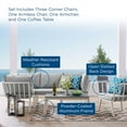thumbnail image 2 of Riverside 6 Piece Outdoor Patio Aluminum Set White Gray, 2 of 19