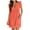 Orange, variant on Aboser Embroidered Dress for Women Loose Fit Boho Dresses Summer Casual Eyelet Midi Dress Ruffle V Neck Dresses Loose Solid Beach Dress