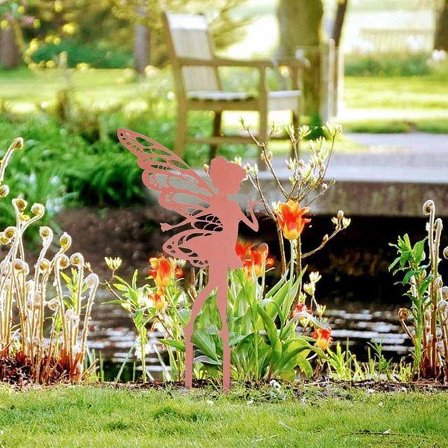 Estacas De Jardín Silueta De Hadas Estacas De Metal Para Jardín Estacas De Jardín Decorativas Estacas De Jardín Decoración De Jardín Estacas De Jardín Decorativas Silueta De ANGGREK Cocina, Decoración y Otros