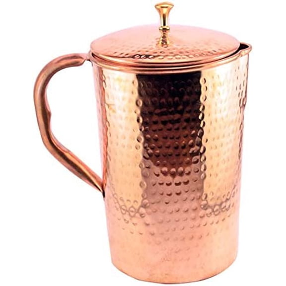 Rastogi Handicrafts Pure Copper Jug With Hammered