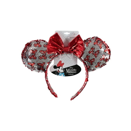 Minnie Mouse Pink Band Blk Ears Headband
